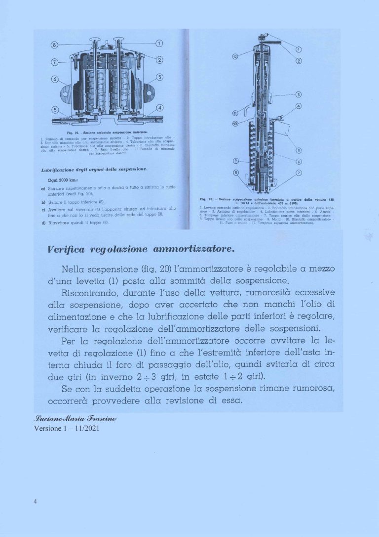 Sospensioni anteriori della Lancia Aprilia 5